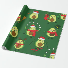 hässliche Weihnachtsfeier avocado santa Geschenkpapier