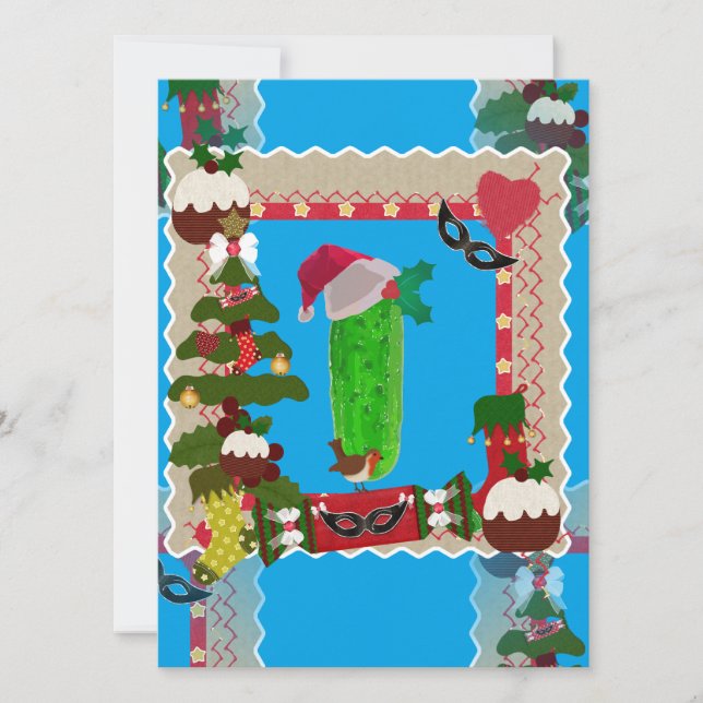 hässliche Weihnachtsfeige Feiertagskarte (Vorderseite)
