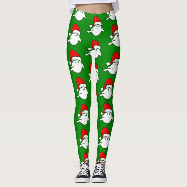 hässliche Weihnachtsgeister, spitzfindig, gruselig Leggings (Vorderseite)
