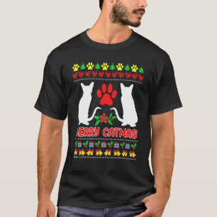 Hässliche Weihnachtskatzen T-Shirt