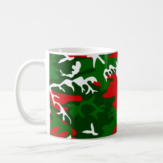 hässliche Weihnachtslieder-Camouflage Kaffeetasse (Links)