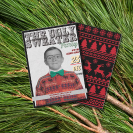 Hässliche Weihnachtsmann-Weihnachtsfeier Vintage R Einladung