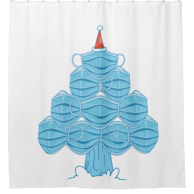 hässliche Weihnachtsmaske Duschvorhang (Vorderseite)