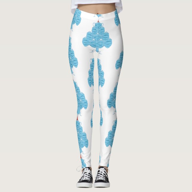 hässliche Weihnachtsmaske Leggings (Vorderseite)