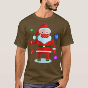 hässliche Weihnachtsmaske Santa Claus Schneeflocke T-Shirt