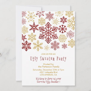 Hässliche Weihnachtspullover-Party-Einladung Elega Einladung