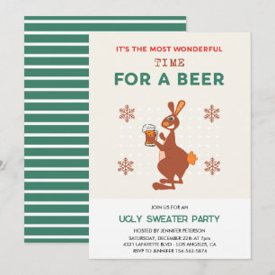 Hässliche Weihnachtspullover-Party-Einladung Lusti Einladung