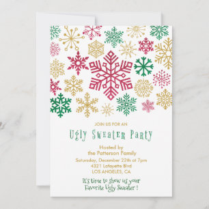 Hässliche Weihnachtspullover-Party-Einladung moder Einladung