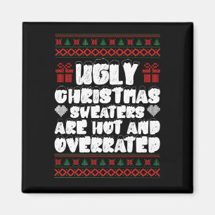 Hässliche Weihnachtspullover sind heiß und überbew Magnet