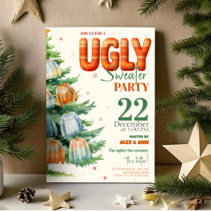 Hässliche Weihnachtspullover-Weihnachtsfeier Kusch Einladung