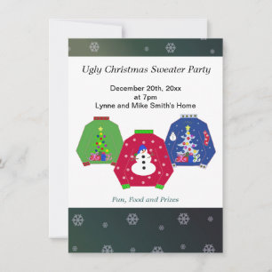 Hässliche Weihnachtspulover-Party-Einladung Einladung
