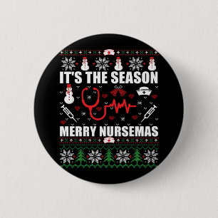 hässliche Weihnachtsschwester Button