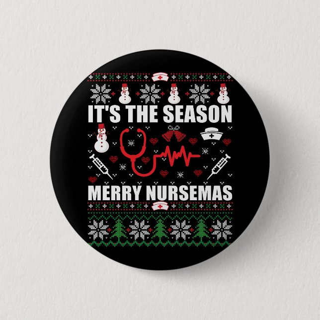 hässliche Weihnachtsschwester Button (Vorderseite)