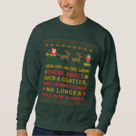 Hässliche Weihnachtsstrickjacke lustiges Twas die Sweatshirt