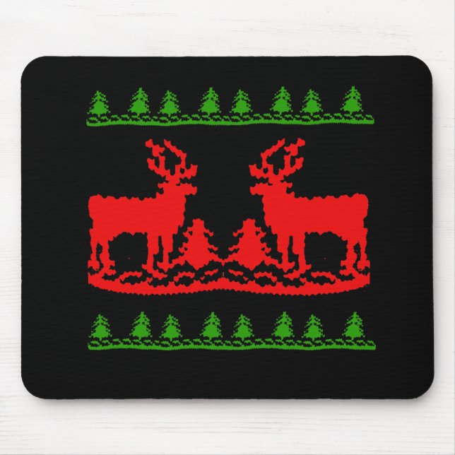 Hässliche Weihnachtsstrickjacke Mousepad (Vorne)
