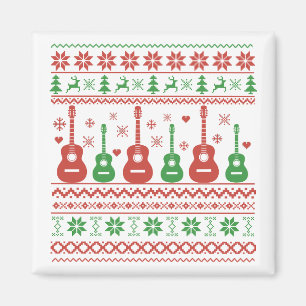 hässliche Weihnachtsswitscher akustische Gitarre Magnet
