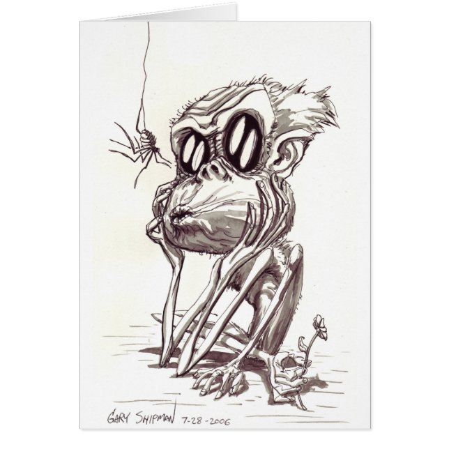 Hässlicher Affe mit Blume und Wanze (Vorne)