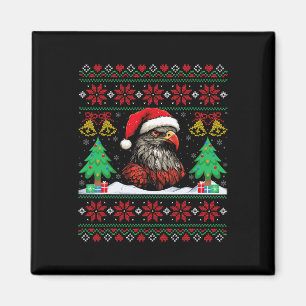 Hässlicher Habicht Weihnachtsmann Hut Weihnachtsba Magnet