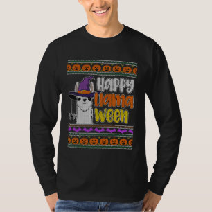 Hässlicher Halloween-Pullover-Stil Lama Happy Llam T-Shirt