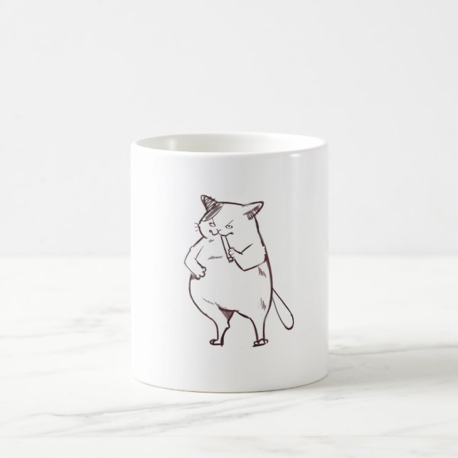 hässlicher Katzenbecher Kaffeetasse (Mittel)
