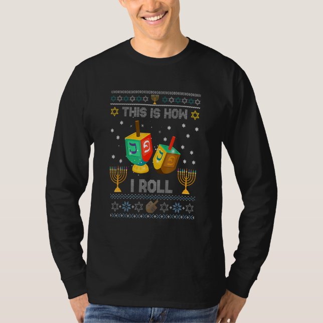 Hässlicher Pullover Chanukka Wie ich Dreidel Weihn (Vorderseite)