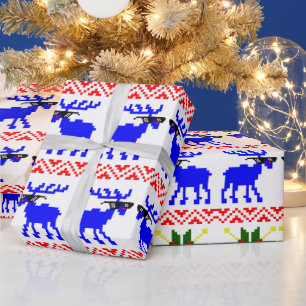 Hässlicher Pullover (Komm damit klar) Rentier Weih Geschenkpapier