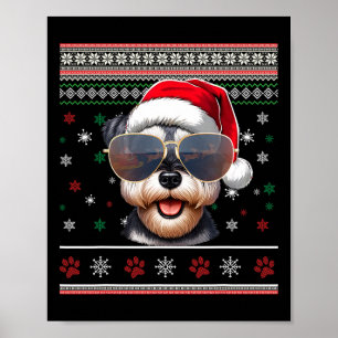 Hässlicher Pullover X-mas Santa Miniature Schnauze Poster