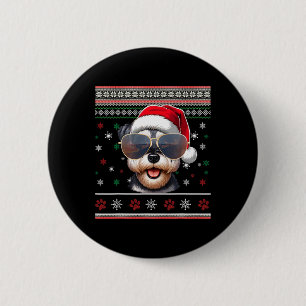 Hässlicher Pullover X-mas Weihnachtsmann Miniaturs Button