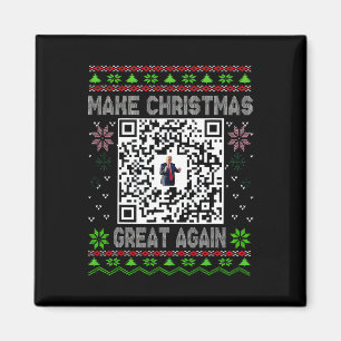 Hässlicher Weihnachten Lustiger Qr Präsident Trump Magnet