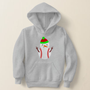 hässlicher Weihnachts-Baseball-Schneemann lustig Hoodie
