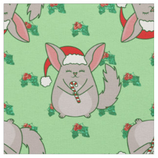 hässlicher Weihnachts-Chinchilla Weihnachtsmann St Stoff
