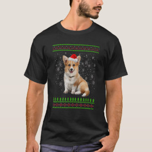 Hässlicher Weihnachts-Corgi-Hund Xmas Frohe Weihna T-Shirt