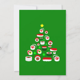 hässlicher Weihnachtsbaum Sushi Feiertagskarte