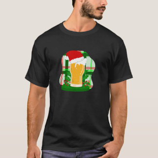 hässlicher Weihnachtsbiersanta-Claus heilig karier T-Shirt