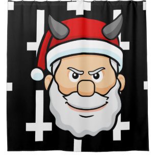 hässlicher Weihnachtsböse Santa-Claus Duschvorhang
