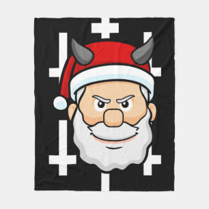 hässlicher Weihnachtsböse Santa-Claus Fleecedecke