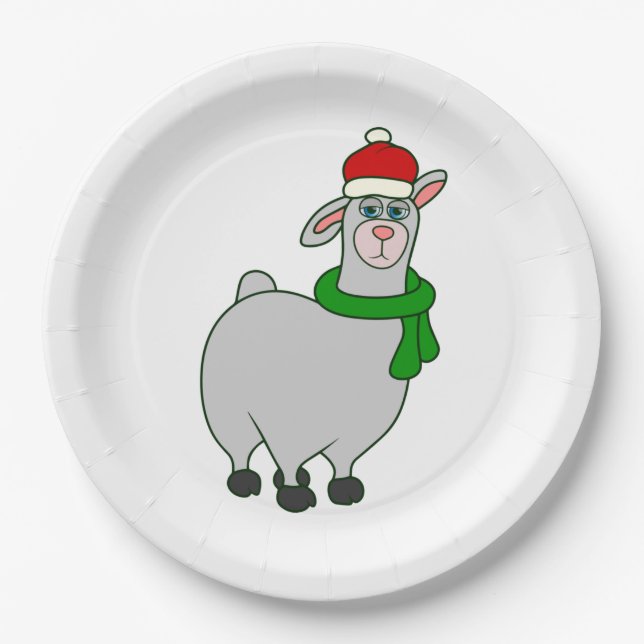 hässlicher Weihnachtsclaus Pappteller (Vorderseite)