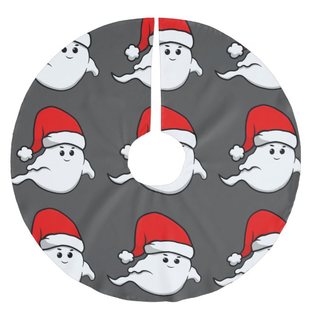 hässlicher Weihnachtsgeistlicher santa-Claus spric Polyester Weihnachtsbaumdecke (Vorderseite)