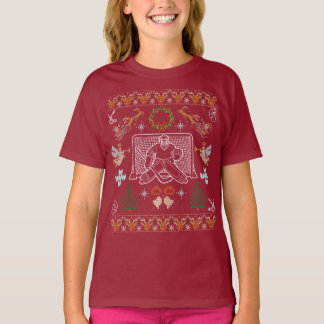 Hässlicher Weihnachtshockey-Torwart-Pullover – Fes T-Shirt