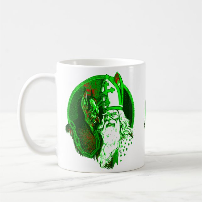 hässlicher Weihnachtskrampus st nicholas santa Kaffeetasse (Links)