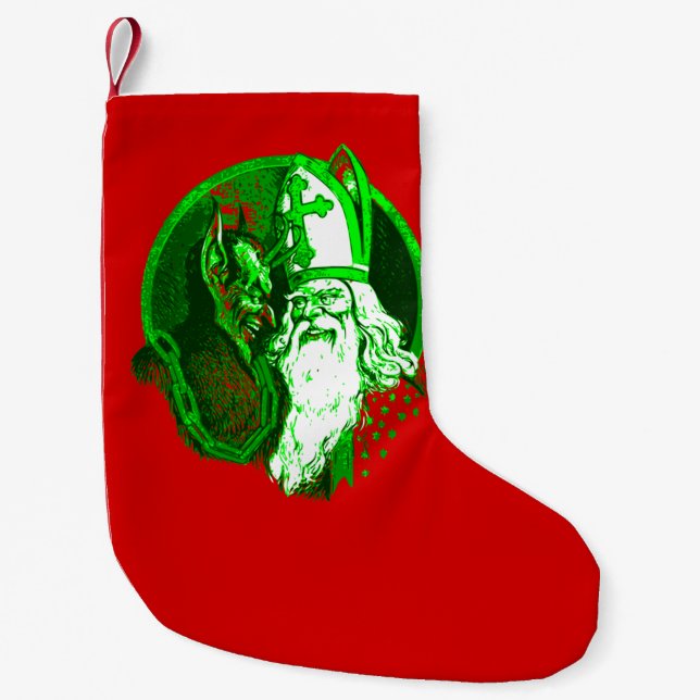 hässlicher Weihnachtskrampus st nicholas santa Kleiner Weihnachtsstrumpf (Vorderseite)