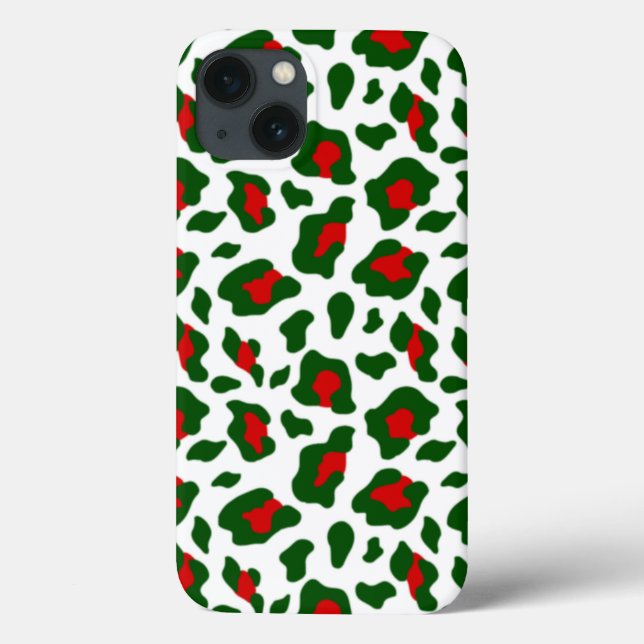 hässlicher Weihnachtsleoparddruck Case-Mate iPhone Hülle (Rückseite)