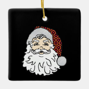 hässlicher Weihnachtslieder aus dem santa claus mi Keramikornament