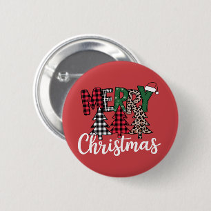 Hässlicher Weihnachtsmann Merry and Bright Weihnac Button