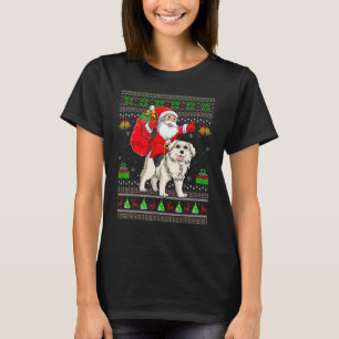 Hässlicher Weihnachtsmann reitet auf einem Great P T-Shirt