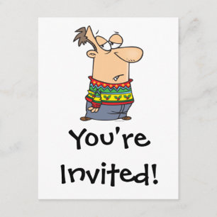 hässlicher Weihnachtspulli Cartoon Einladung