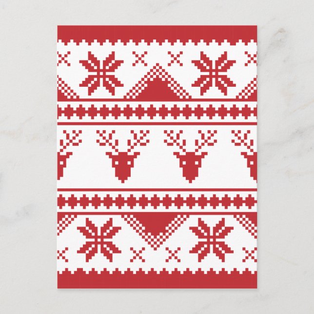 hässlicher Weihnachtspulli Feiertagspostkarte (Vorderseite)