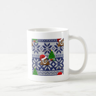 hässlicher Weihnachtspulli kacke Emoji Kaffeetasse