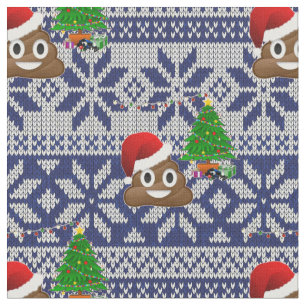 hässlicher Weihnachtspulli kacke Emoji-Stoff Stoff