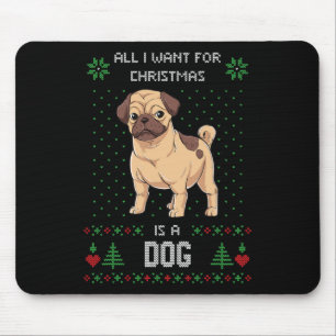 Hässlicher Weihnachtspulli Mops Hässlicher Pullove Mousepad